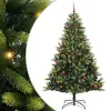  Mű fémes karácsonyi fa 300 LED-del Zöld 210 cm PVC és PE