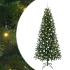  Mű karácsonyfa 300 LED-del állvánnyal Zöld 210 cm PE és PVC