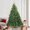  Mű karácsonyfa 300 LED-del állvánnyal Zöld 210 cm PE és PVC