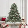  Mű karácsonyfa Zöld 160 x 160 x 240 cm PVC és Műanyag és Acél