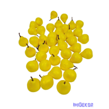  Mű körte 3,5cm 40db/csomag - Sárga dekorációs kellék