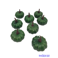 Mű tök 5cm 8db/csomag - Zöld dekorációs kellék