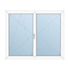  Műanyag ablak,BNY NY, kétszárnyas ablak 178x138 nyílászáró