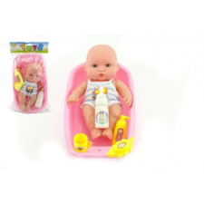 Műanyag baba 18cm fürdőkád és kiegészítők, zacskóban baba