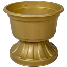  Műanyag bordás talpú bordás tál arany D16cm M14cm dekorációs kellék