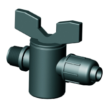  Műanyag csap 25x3/4&quot; K kúpos-menetes fekete hűtés, fűtés szerelvény