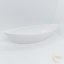  Műanyag csónak tál - fehér dekorációs kellék