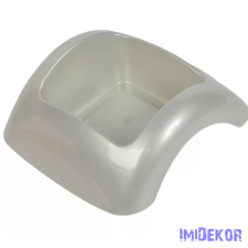  Műanyag domború tál ezüst FOCUS M6x15,5x15cm dekorációs kellék