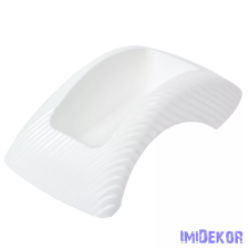  Műanyag domború tál mintás 33,5x20x10cm - Fehér dekorációs kellék