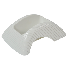  Műanyag domború tál mintás fehér 22x16x8cm dekorációs kellék