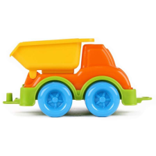  Műanyag dömper - narancssárga, 11 cm autópálya és játékautó