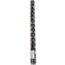  Műanyag gömb fekete 3cm 14db-os karácsonyfadísz