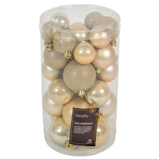  Műanyag gömb gyöngy 4-5-6cm 30db-os karácsonyfadísz