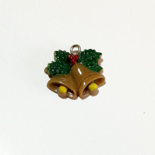  Műanyag harangok, charm. Mérete: 20x20 mm dekorációs kellék