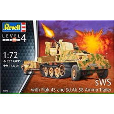  Műanyag modell SWS W/Flak43 & SD AH58 Lőszer Szállító Utánfutó makett