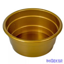  Műanyag nagy kerek tál D19,5cm M8,5cm - Arany dekorációs kellék