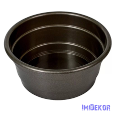  Műanyag nagy kerek tál D19,5cm M8,5cm - Grafit dekorációs kellék