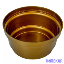  Műanyag nagy tál kerek D20cm M10cm - Arany dekorációs kellék