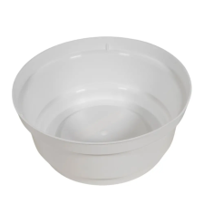 Műanyag nagy tál kerek fehért D22,5cm M10 cm dekorációs kellék