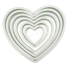  Műanyag sütemény kiszúró-6 darab szív sütés és főzés