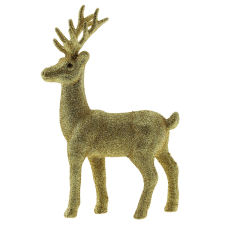  Műanyag szarvas csillámmal rózsaszín 19 cm x 12,5 cm karácsonyi dekoráció