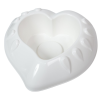  Műanyag szív fehér M8x27cm