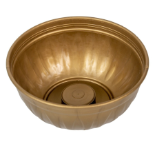  Műanyag tál arany D21cm M10cm dekorációs kellék