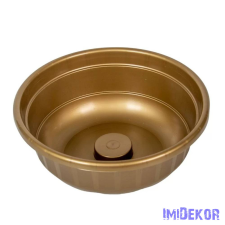  Műanyag tál D26 M10 cm - Arany dekorációs kellék