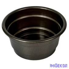  Műanyag tál kerek közepes D17cm M10cm - Grafit dekorációs kellék
