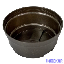  Műanyag tál kerek Y aljú D15cm M6,5cm - Grafit dekorációs kellék