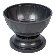  Műanyag talpas tál grafit D18cm M13cm dekorációs kellék