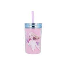 Műanyag termo pohár csavaros kupakkal és szívószállal DISNEY FROZEN, 370ml, 60455 termosz