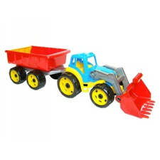 Műanyag traktor utánfutóval - 65 cm többféle (03349) homokozójáték