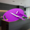  Műanyag vágódeszka késsel és hámozóval LAVENDER 25LI008333A