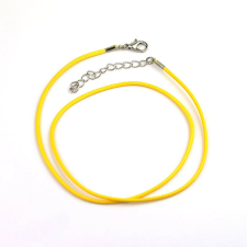  Műbőr nyaklánc kapoccsal - napsárga nyaklánc