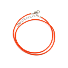  Műbőr nyaklánc kapoccsal - rókavörös nyaklánc