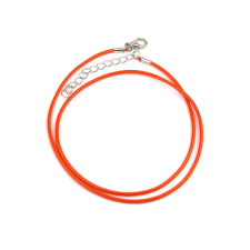  Műbőr nyaklánc kapoccsal - rókavörös nyaklánc