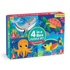 Mudpuppy Puzzle Óceán 4 az 1-ben készlet 4 + 6 + 9 + 12 db puzzle, kirakós