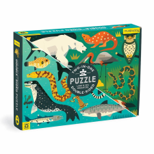 Mudpuppy szárazföldi és tengeri ragadozók kétoldalas puzzle 100 db puzzle, kirakós