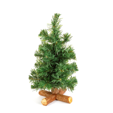  Műfenyő - fa talppal - mini - 30 cm műfenyő