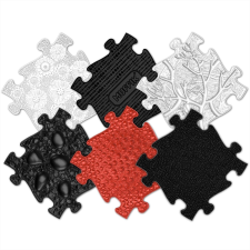Muffik ortopédiai puzzle szőnyeg - Bébi szett, fekete-piros-fehér, 6 db játszószőnyeg