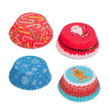  Muffin papír szett - karácsonyi - 4 minta - 100 db/csomag papírárú, csomagoló és tárolóeszköz