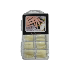  Műköröm teljes tip - balerina 100 db natúr/átlátszó tip