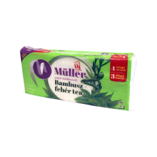 Müller Papírzsebkendő 4 rétegű 100 db/csomag Bambusz-fehér tea illatú Müller higiéniai papíráru