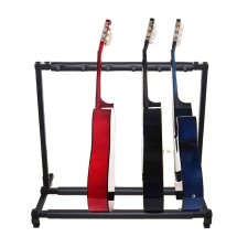 Multi-Guitar Stand Rack, 5 Guitar Capacity, Durable Iron Frame, játékhangszer