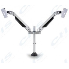 Multibrackets 7350022737198 M VESA Gas Lift Arm Dual 2 karos asztali konzol ezüst tv állvány és fali konzol