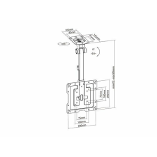  Multibrackets MB-3090 mennyezeti TV konzol 23&quot;-55&quot; / 20kg tv állvány és fali konzol