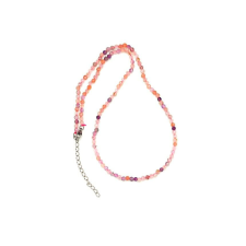  Multicolor fazettált golyó 3-4mm kapcsos nyaklánc