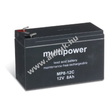 Multipower Ólom akku 12V 8Ah (Multipower) típus MP8-12C ciklusálló, ciklikus barkácsgép akkumulátor