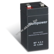 Multipower Ólom akku 4V 4,5Ah (Multipower) típus MP4,5-4 elektromos tápegység
